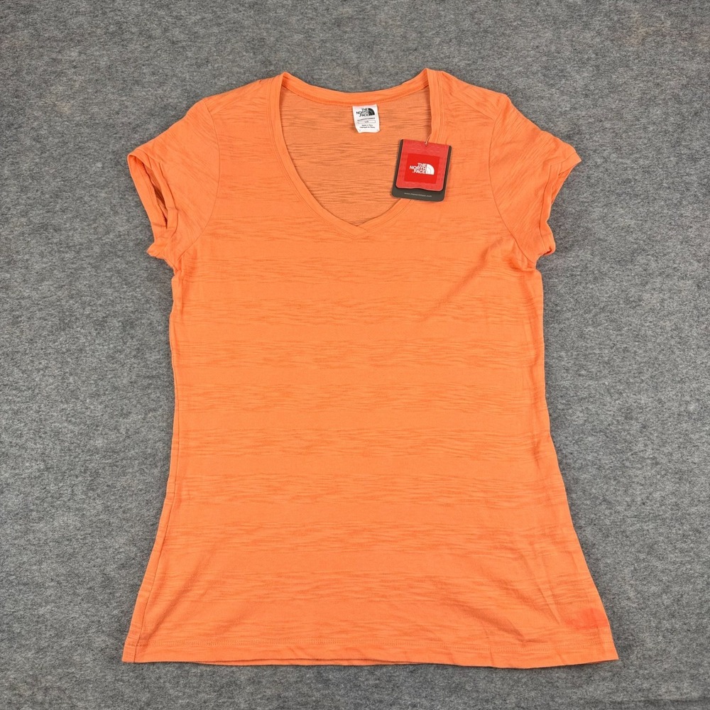 The North Face Slub Top Cotton Coral Orange Womens Large‎ L